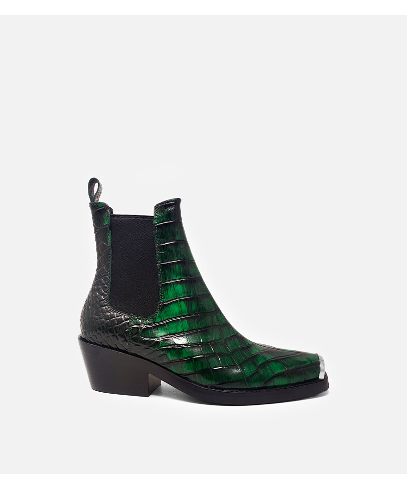 Mason crocodile effect chelsea boots best sale